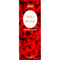 HEM Incense Square RED ROSE 8 stick BOX of 25 Packets
