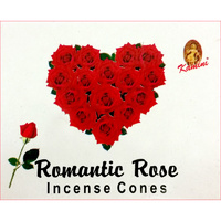 Kamini Incense Cones ROMANTIC ROSE BOX of 12 Packets