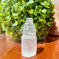 Selenite Crystal Mini Castle White 7-8cm