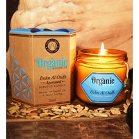 Organic Goodness Soy Candle AGARWOOD Dehn Al Oodh In Amber Glass Jar