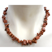 Crystal Chip Necklace GOLDSTONE BROWN Chunky