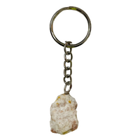Key Chain Ring SUNSTONE Raw Stone