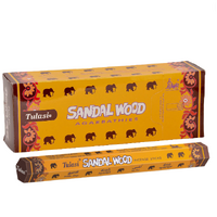 Tulasi SANDAL WOOD 20 stick hex BOX of 6 Packets