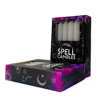 Spell Candle 10cm SILVER pack of 12