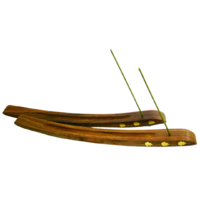 Wooden BANANA BOAT ASH CATCHER with Brass inlay 25cm