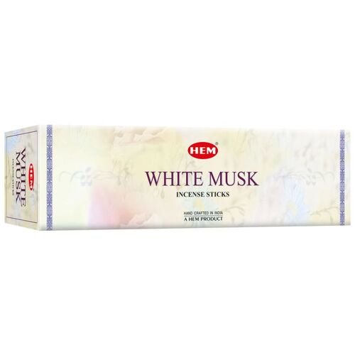 HEM Incense Square WHITE MUSK 8 stick BOX of 25 Packets