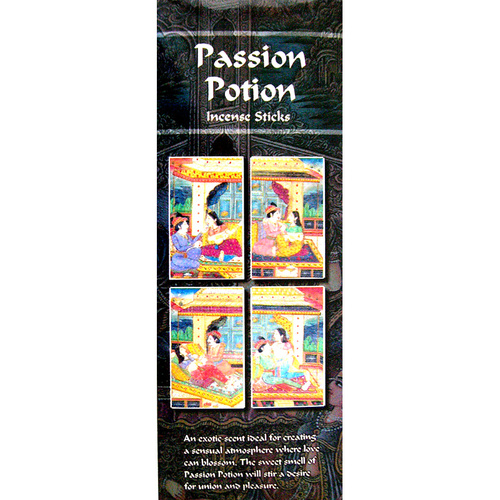 Kamini Incense Square PASSION POTION 8 stick BOX of 25 Packets