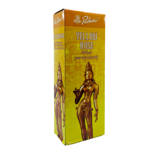 Padmini Incense Hex YELLOW ROSE 20 stick BOX of 6 Packets