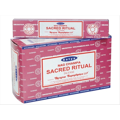 Satya Incense SACRED RITUAL 15g BOX of 12 Packets