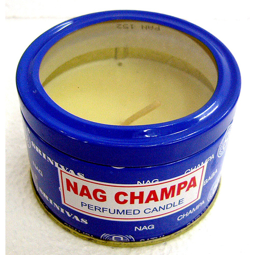 Satya Travel Candle NAG CHAMPA Single Tin