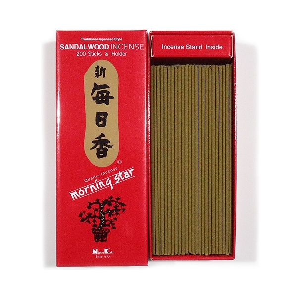 tile Incense Burner Nippon Kodo Morning Star ROSE Incense 200 Japanese Sticks