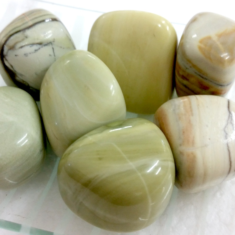 Tumbled Stones 200g BUTTER JADE Bulk Silverstone