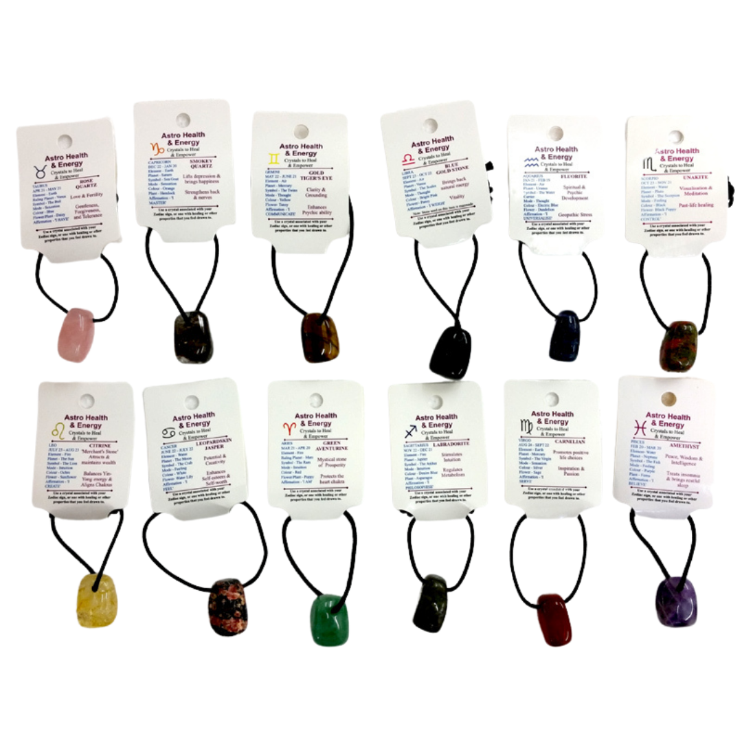 Zodiac Gemstone Necklace SET of 12 Silverstone