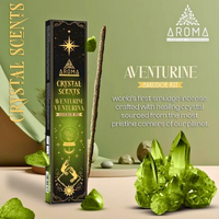 AROMA Crystal Collection Incense Sticks AVENTURINE box of 12 packets