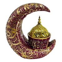 Incense Charcoal & Resin Burner CRESCENT MOON Red