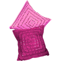 Cushion Cover SQUARES mirror work