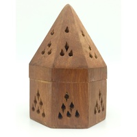 CONE HOLDER Wooden PYRAMID BOX Small