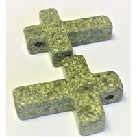 Cross Pendant SERPENTINE Side Drilled