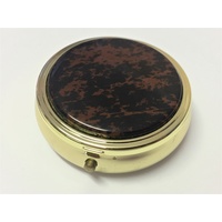 Pill Box MAHOGANY OBSIDIAN 50mm