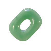 Crystal Pendant Rectangular Donut GREEN AVENTURINE 30x40mm