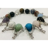 Two Handed Gemstone Pendant 37mm CLEAR QUARTZ