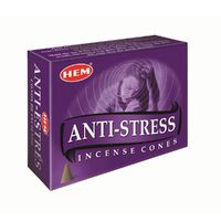HEM Incense Cones ANTI STRESS BOX of 12 Packets