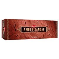 HEM Incense Hex AMBER SANDAL 20 stick BOX of 6 Packets