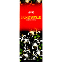 HEM Incense Hex HONEYSUCKLE 20 stick BOX of 6 Packets