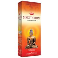 HEM Incense Hex MEDITATION 20 stick BOX of 6 Packets