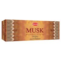 HEM Incense Hex MUSK 20 stick BOX of 6 Packets