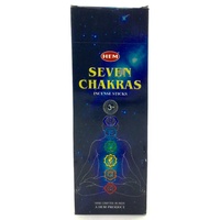 HEM Incense Hex SEVEN CHAKRAS 20 stick BOX of 6 Packets