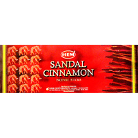 HEM Incense Hex SANDAL CINNAMON 20 stick BOX of 6 Packets