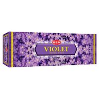 HEM Incense Hex VIOLET 20 stick BOX of 6 Packets