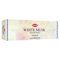 HEM Incense Hex WHITE MUSK 20 stick BOX of 6 Packets