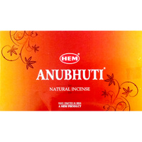 HEM Incense Masala ANUBHUTI 15g BOX of 12 Packets