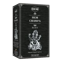 Hem Incense Masala BLACK CHAMPA 15g BOX of 12 Packets