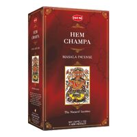 HEM Incense Masala CHAMPA 15g BOX of 12 Packets