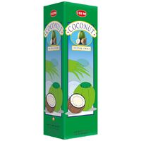 HEM Incense Square COCONUT 8 stick BOX of 25 Packets