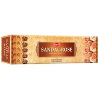 HEM Incense Square SANDAL ROSE 8 stick BOX of 25 Packets