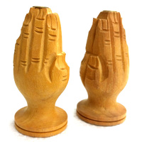INCENSE HOLDER Wooden PRAYING HANDS Tibetan 