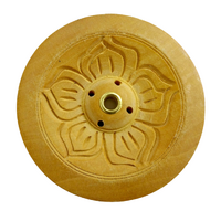 INCENSE HOLDER Wooden ROUND C 7cm Tibetan