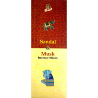 Kamini Incense Square SANDAL MUSK 8 stick BOX of 25 Packets