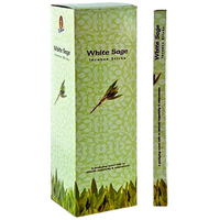 Kamini Incense Square WHITE SAGE 8 stick BOX of 25 Packets