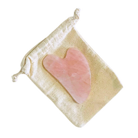 Crystal Gua Sha ROSE QUARTZ Facial Tool
