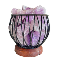 Crystal Cage AMETHYST (A Grade) Lamp