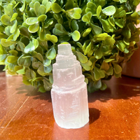 Selenite Crystal Mini Castle White 6-7cm