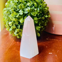 Selenite Crystal Obelisk 10cm