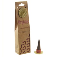 ORGANIC Goodness Incense Cones Arabian Oudh with Ceramic Holder