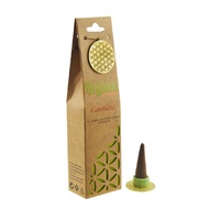 ORGANIC Goodness Incense Cones Cannabis with Ceramic Holder BOX of 12 Packets