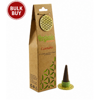 ORGANIC Goodness Incense Cones Cannabis with Ceramic Holder BOX of 12 Packets